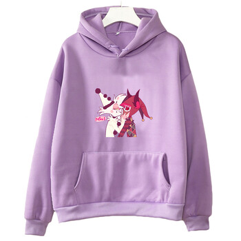 Χαριτωμένο ιαπωνικό Anime Hoodie Angel Dust Φούτερ με κουκούλα με κουκούλα με τσέπη Harajuku Kawaii Clothing Moletom Fleece Hoody