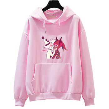 Χαριτωμένο ιαπωνικό Anime Hoodie Angel Dust Φούτερ με κουκούλα με κουκούλα με τσέπη Harajuku Kawaii Clothing Moletom Fleece Hoody