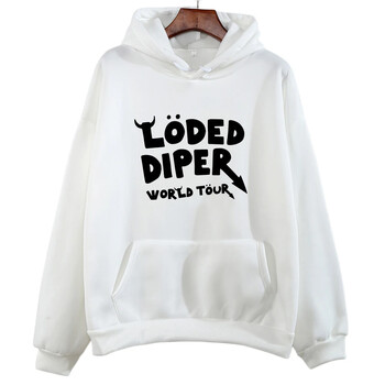 Loded Diper World Tour Hoodies Хип-хоп рап суичър с принт Дамско/мъжко облекло с дълъг ръкав Топъл полар с качулка Дамски