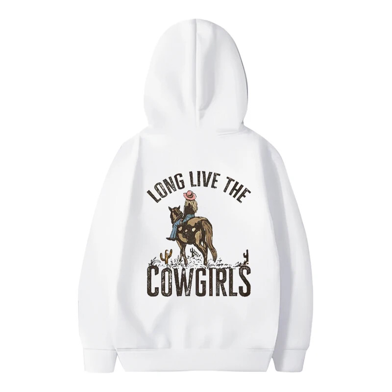 Long Live Cowgirls Hanorac Western Desert Hanorac Vintage Cactus Cowgirl Pulover Wild West Country Girl Trendy
