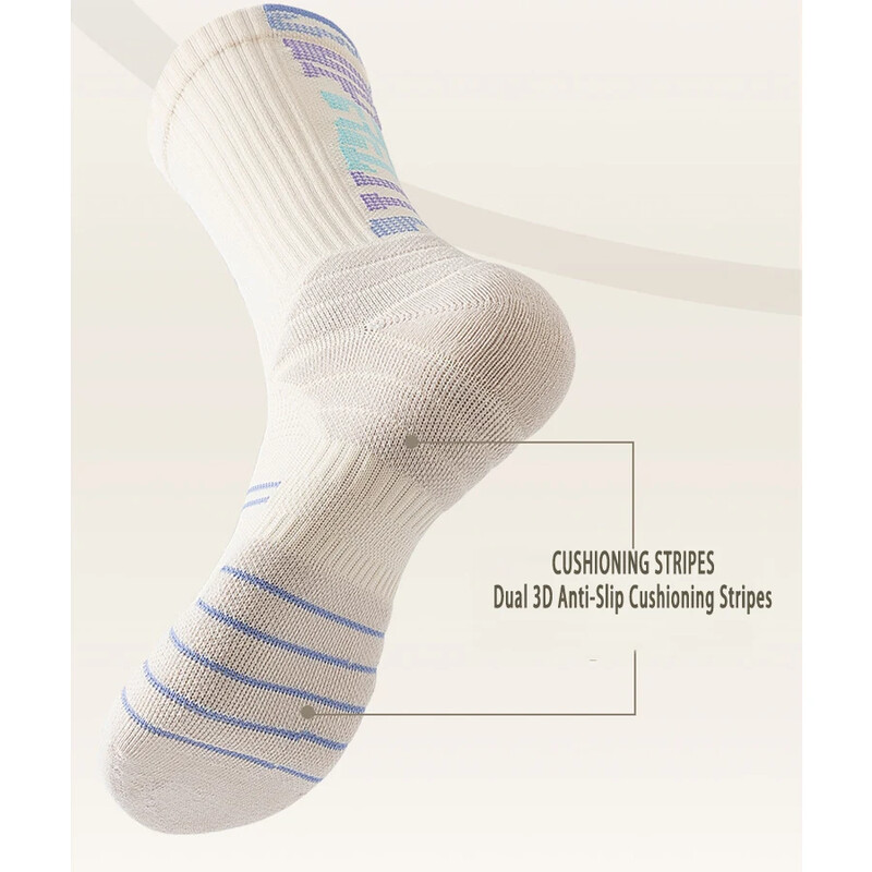 5 párov basketbalových ponožiek pre mužov, atletické, výkonné, hrubé, polstrované, športové, basketbalové, bežecké, tréningové, kompresné ponožky