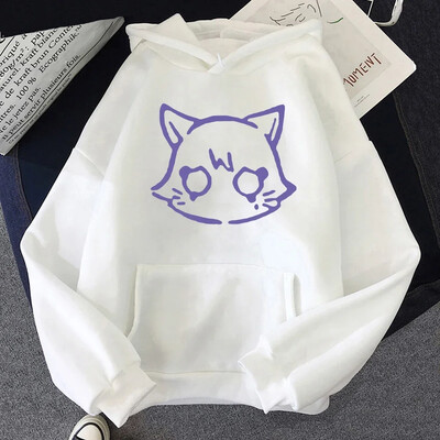 Kaķu džemperis Jauki Sievietes Koreja Kawaii Wanderer Hoodies Unisex Rudens Ziemas Ikdienas Puloveri Džemperi Grafiski džemperi