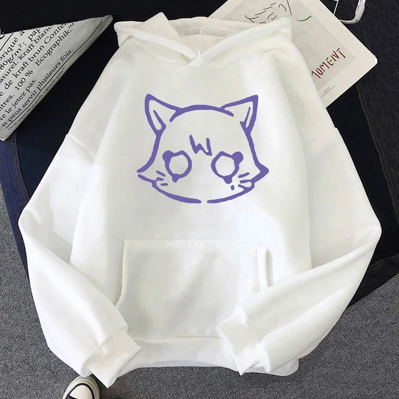 Kaķu džemperis Jauki Sievietes Koreja Kawaii Wanderer Hoodies Unisex Rudens Ziemas Ikdienas Puloveri Džemperi Grafiski džemperi