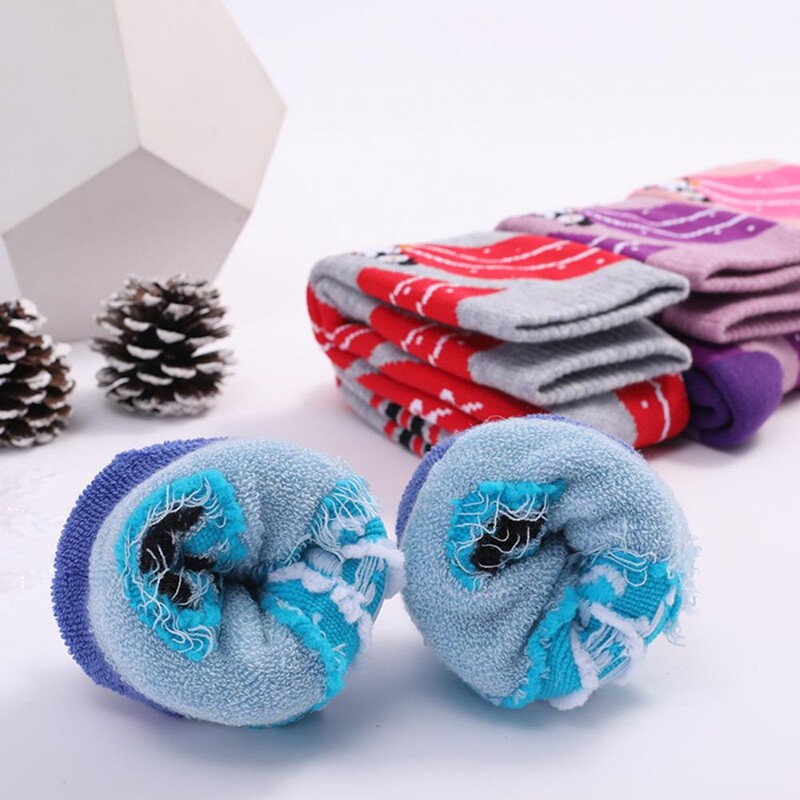 1 pereche de șosete de zăpadă de Crăciun cu elasticitate înaltă, antifricțiune, anti-alunecare, șosete de schi pentru copii, iarnă, șosete termice de zăpadă calde pentru iarnă