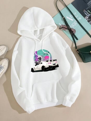 2024 Initial D Hoodie Legendary Car Printed Sportswear Дамска суичър с качулка Street Hip Hop Top Японско аниме Суичър с дълъг ръкав