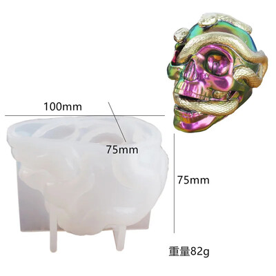 Coloana craniului stivuit Matrite de lumanari din silicon Craniu 3D Craniu Craniu Craniu Craniu Craniu Craniu Craniu Artizanat Turnare Ciment Turnare DIY Sapun