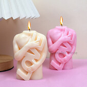 Kallista LOVE Inimkeha Silikoonvorm 3D Kunst Kuju Aroomiteraapia Küünal Kips Vaik Käsitöö Valamisvormid Käsitsi valmistatud seebi valmistamine