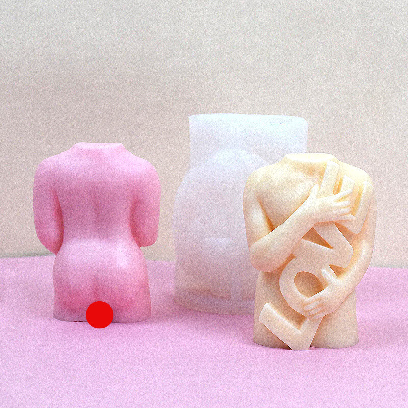 Kallista LOVE Inimkeha Silikoonvorm 3D Kunst Kuju Aroomiteraapia Küünal Kips Vaik Käsitöö Valamisvormid Käsitsi valmistatud seebi valmistamine