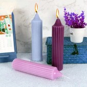 Prugasti stožasti cilindrični kalup za svijeće 3D cilindrični pribor za izradu aromaterapijskih svijeća Komplet akrilnih plastičnih kalupa za uređenje doma