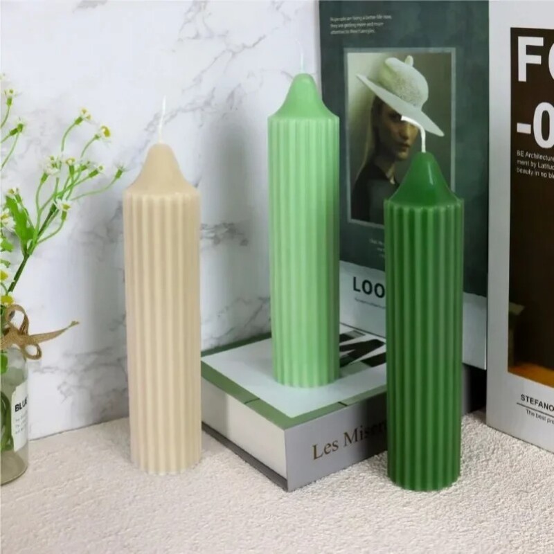 Prugasti stožasti cilindrični kalup za svijeće 3D cilindrični pribor za izradu aromaterapijskih svijeća Komplet akrilnih plastičnih kalupa za uređenje doma