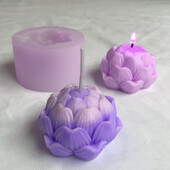 3D Lotus Silicon Lumanari Mucegai Diy Aromaterapie Gips Artizanat Decorativ Rasina Sapun turnat Mold Handmade Tort de Ciocolata Coace