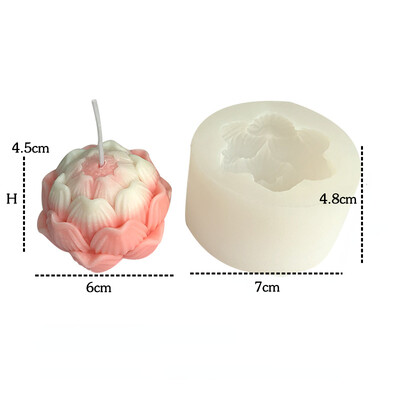 3D Lotus Silicon Lumanari Mucegai Diy Aromaterapie Gips Artizanat Decorativ Rasina Sapun turnat Mold Handmade Tort de Ciocolata Coace