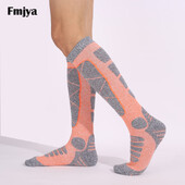 Ženske skijaške čarape, duge cijevi koje upijaju znoj, tople toplinske podebljane pamučne čarape za sportove na otvorenom, daskanje na snijegu, biciklizam, nogomet, skijaške čarape