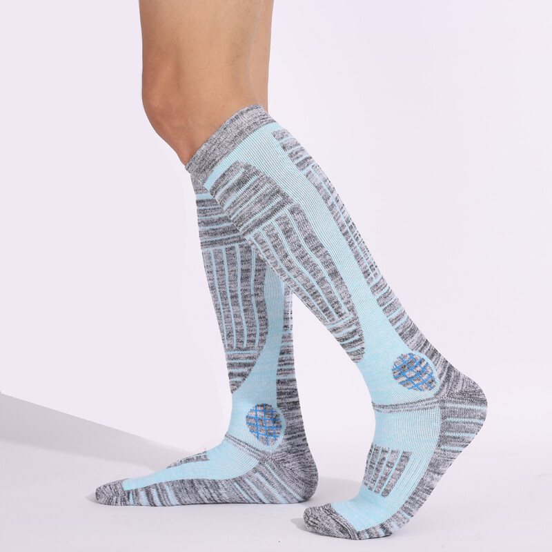 Ženske skijaške čarape, duge cijevi koje upijaju znoj, tople toplinske podebljane pamučne čarape za sportove na otvorenom, daskanje na snijegu, biciklizam, nogomet, skijaške čarape