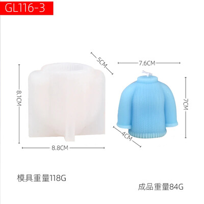 3D Ziemassvētku cepure džemperis kurpes Silikona veidne DIY Aromterapijas ģipša ziepju sveķu izgatavošanas instrumenti Ziemassvētku rotājumi amatniecība dāvanas