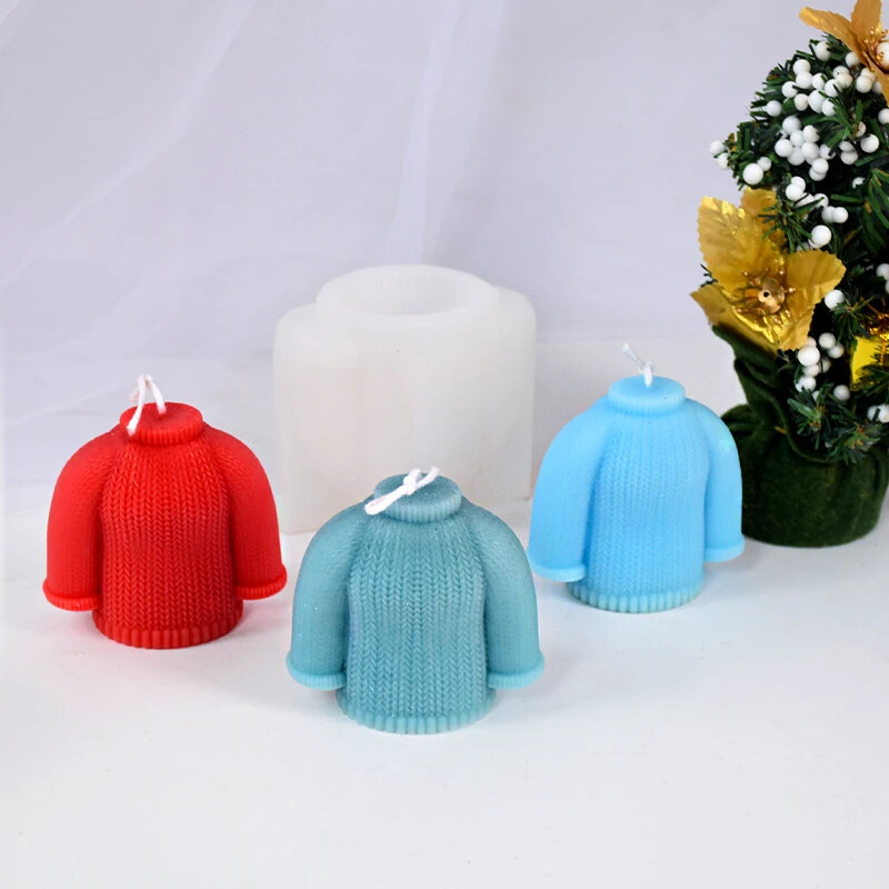 3D Ziemassvētku cepure džemperis kurpes Silikona veidne DIY Aromterapijas ģipša ziepju sveķu izgatavošanas instrumenti Ziemassvētku rotājumi amatniecība dāvanas