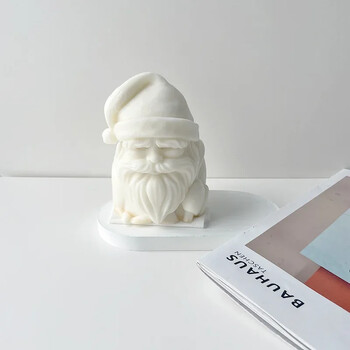 Καλούπι κεριών σιλικόνης 3D Santa Head DIY Χριστουγεννιάτικο αρωματικό κερί Χειροποίητο σαπούνι Γύψο χειροτεχνίας Ρητίνη προμήθειες κατασκευής Διακόσμηση σπιτιού