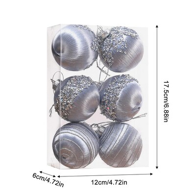 6db bársonyos karácsonyi bál szett karácsonyi díszek bársony labda fém zsinórral karácsonyi golyók tömeges karácsonyi báli díszek