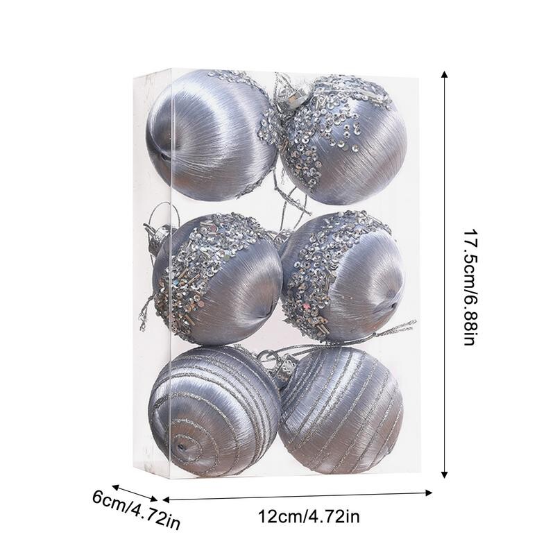 6db bársonyos karácsonyi bál szett karácsonyi díszek bársony labda fém zsinórral karácsonyi golyók tömeges karácsonyi báli díszek