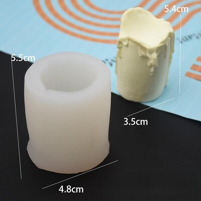 Szimulált gyertya szilikon forma barkácsolás kreatív, könnyes illatú gyertya, kézzel készített gipszgyanta kézműves gyertyakészítő eszköz