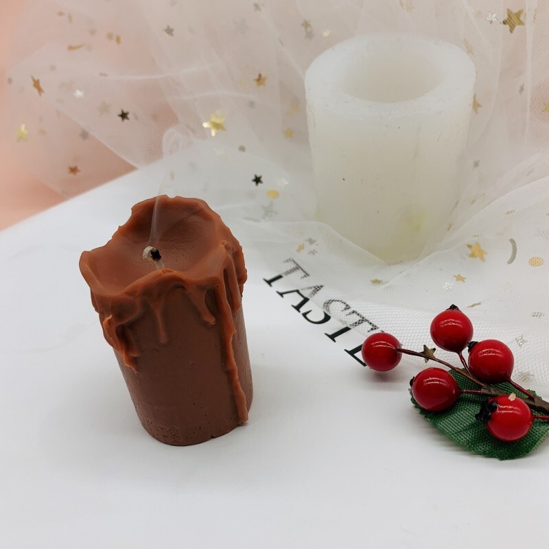 Szimulált gyertya szilikon forma barkácsolás kreatív, könnyes illatú gyertya, kézzel készített gipszgyanta kézműves gyertyakészítő eszköz