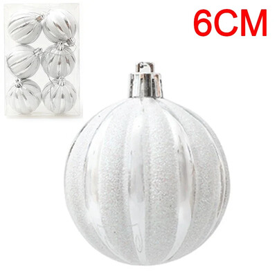 6 tk jõulukuuse pallid Jõulupall jõulupuu jaoks Riputatav mitmevärviline dekoratiivne pallide kaunistused Uusaasta kingitused peokaunistused