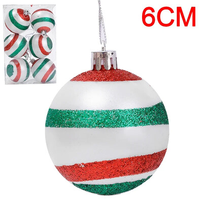6 tk jõulukuuse pallid Jõulupall jõulupuu jaoks Riputatav mitmevärviline dekoratiivne pallide kaunistused Uusaasta kingitused peokaunistused