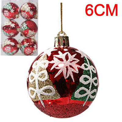 6 tk jõulukuuse pallid Jõulupall jõulupuu jaoks Riputatav mitmevärviline dekoratiivne pallide kaunistused Uusaasta kingitused peokaunistused