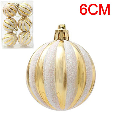 6 tk jõulukuuse pallid Jõulupall jõulupuu jaoks Riputatav mitmevärviline dekoratiivne pallide kaunistused Uusaasta kingitused peokaunistused