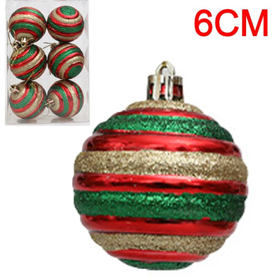 6 tk jõulukuuse pallid Jõulupall jõulupuu jaoks Riputatav mitmevärviline dekoratiivne pallide kaunistused Uusaasta kingitused peokaunistused