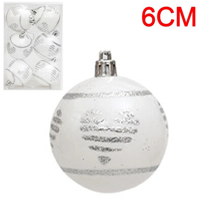 6 tk jõulukuuse pallid Jõulupall jõulupuu jaoks Riputatav mitmevärviline dekoratiivne pallide kaunistused Uusaasta kingitused peokaunistused
