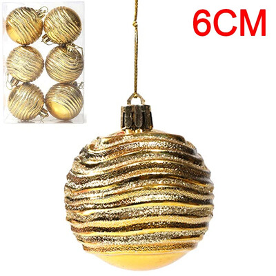 6 tk jõulukuuse pallid Jõulupall jõulupuu jaoks Riputatav mitmevärviline dekoratiivne pallide kaunistused Uusaasta kingitused peokaunistused