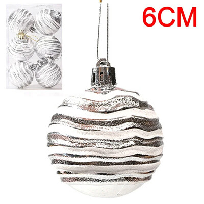 6 tk jõulukuuse pallid Jõulupall jõulupuu jaoks Riputatav mitmevärviline dekoratiivne pallide kaunistused Uusaasta kingitused peokaunistused