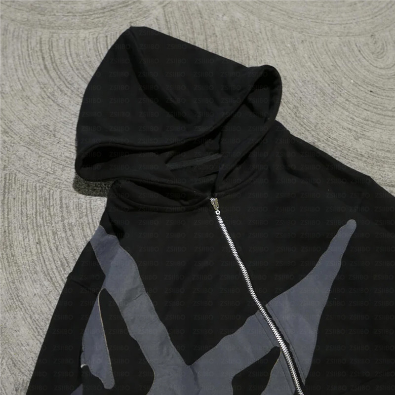 Y2K, retro, gotic, imprimeu cu stea, hanorac negru, brand de modă, supradimensionat, ocazional, pulover, haine de stradă, haine pentru bărbați.