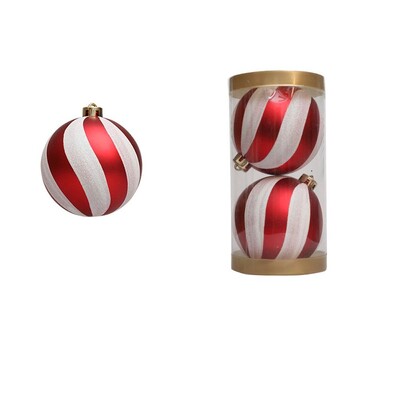 10/12/15 cm apgleznotas Ziemassvētku bumbiņas kulons karikatūra krāsaina, galvanizēta Ziemassvētku piekaramās bumbas