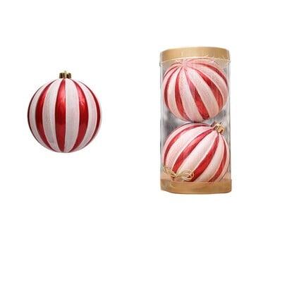 10/12/15 cm apgleznotas Ziemassvētku bumbiņas kulons karikatūra krāsaina, galvanizēta Ziemassvētku piekaramās bumbas