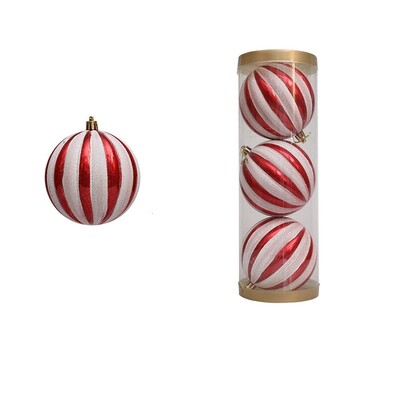 10/12/15 cm apgleznotas Ziemassvētku bumbiņas kulons karikatūra krāsaina, galvanizēta Ziemassvētku piekaramās bumbas