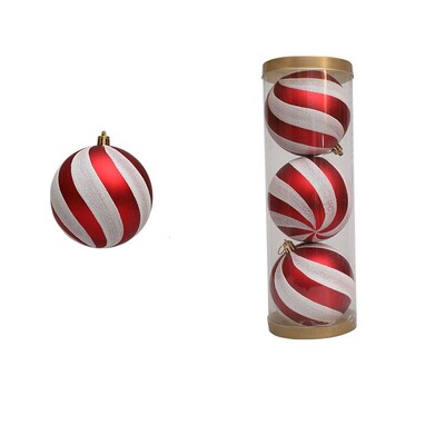 10/12/15 cm apgleznotas Ziemassvētku bumbiņas kulons karikatūra krāsaina, galvanizēta Ziemassvētku piekaramās bumbas