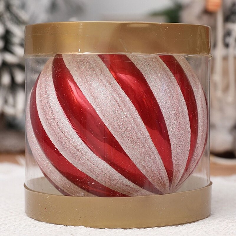 10/12/15 cm apgleznotas Ziemassvētku bumbiņas kulons karikatūra krāsaina, galvanizēta Ziemassvētku piekaramās bumbas