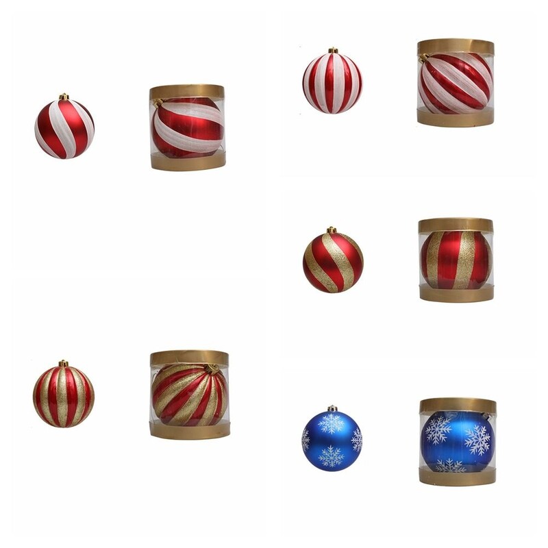 10/12/15 cm apgleznotas Ziemassvētku bumbiņas kulons karikatūra krāsaina, galvanizēta Ziemassvētku piekaramās bumbas