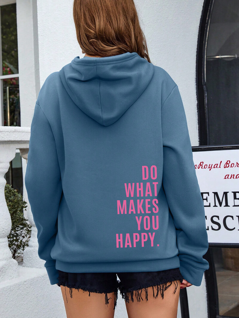 Dariet to, kas jūs iepriecina Rozā burti Sieviešu apģērbs Personība Ielu sporta krekls ikdienišķs sieviešu hiphopa modes kapuces