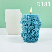 3D galvaskausa galvas cilindra sveces silikona veidnes rozes galvaskausa galvas šokolādes silikona veidnes ziepju veidnes Helovīna dekors