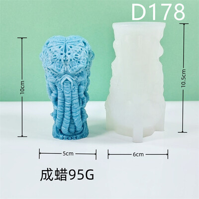 3D galvaskausa galvas cilindra sveces silikona veidnes rozes galvaskausa galvas šokolādes silikona veidnes ziepju veidnes Helovīna dekors