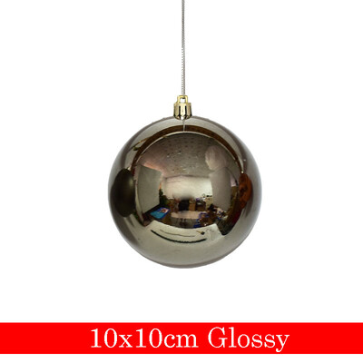 Železosivá bronzová vianočná guľa dekorácia 8/10/12/20cm vianočný stromček závesné gule záhrada interiérová vonkajšia bytová dekorácia