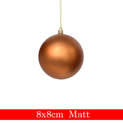 Železosivá bronzová vianočná guľa dekorácia 8/10/12/20cm vianočný stromček závesné gule záhrada interiérová vonkajšia bytová dekorácia