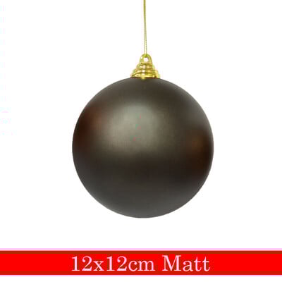 Železosivá bronzová vianočná guľa dekorácia 8/10/12/20cm vianočný stromček závesné gule záhrada interiérová vonkajšia bytová dekorácia