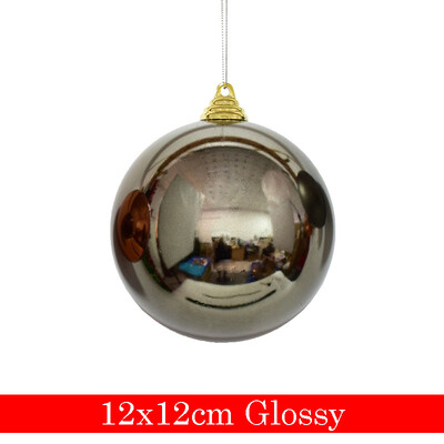 Železosivá bronzová vianočná guľa dekorácia 8/10/12/20cm vianočný stromček závesné gule záhrada interiérová vonkajšia bytová dekorácia