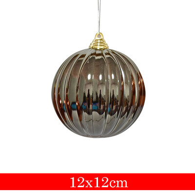 Železosivá bronzová vianočná guľa dekorácia 8/10/12/20cm vianočný stromček závesné gule záhrada interiérová vonkajšia bytová dekorácia