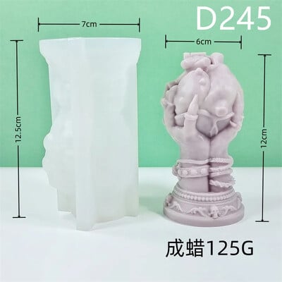 Halloween Ghost Hand Grip Ball Силиконова форма за свещ 3D скелет Занаяти Гипсов сапун Смола Crystal Cast Форма за домашен декор Подарък