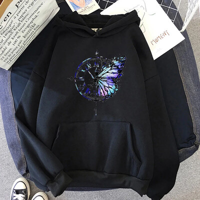 Pulover de damă cu imprimeu fluture nou 2024, drăguț cu insecte, hanorac pentru femei, toamnă/iarnă, kawaii, pulover pentru femei, pulover pentru femei